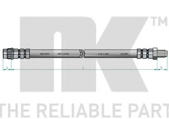 853754 NK Шланг ТОPМОЗНОЙ 853754 NK