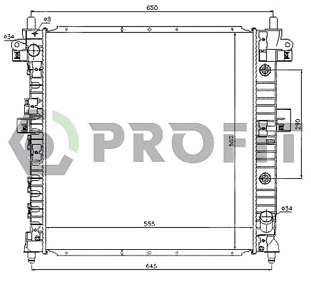 Фото радіатор охолоджування PR6060A1 PROFIT PR6060A1 PROFIT Радіатор охолоджування