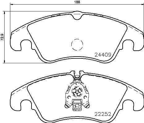 P85145 BREMBO (Германия) Колодка торм. диск. AUDI A6 передн. (пр-во BREMBO)