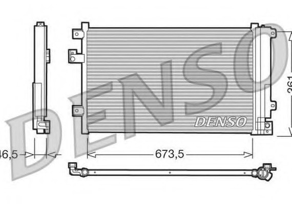 Фото конденсер кондиціонера DCN09084 DENSO (Япония) DCN09084 DENSO (Япония) Конденсер кондиціонера