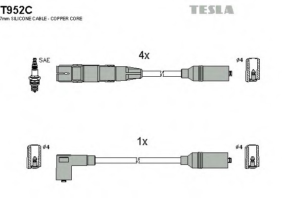 T952C TESLA (Чехия) Провода в в T952C TESLA