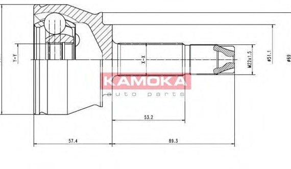 Комплект шарнірів, приводний вал
