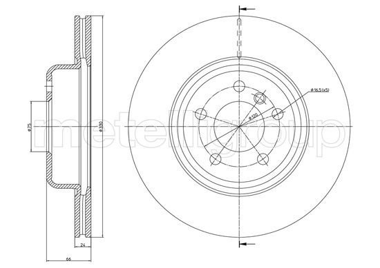 23-1253C METELLI (Италия) Тормозной диск 23-1253C