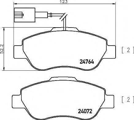 P24150 BREMBO (Германия) Гальмівні колодки дискові BREMBO