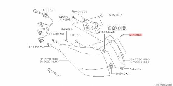 909140012 SUBARU Зажим 909140012 SUBARU