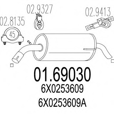 0169030 MTS(Италия) Автодеталь 0169030 MTS