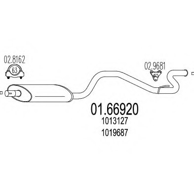 0166920 MTS(Италия) Автодеталь 0166920 MTS