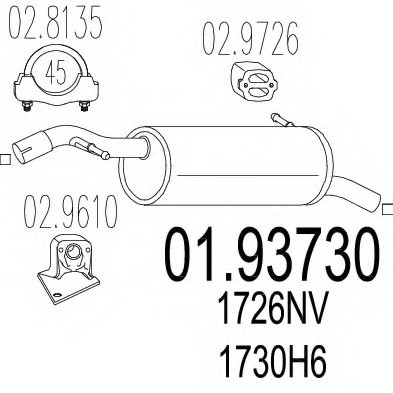 0193730 MTS(Италия) Автодеталь 0193730 MTS