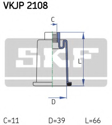 VKJP2108 SKF Пильовик рульового керування SKF