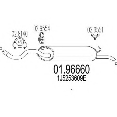 0196660 MTS(Италия) ГЛУШНИК 0196660 MTS