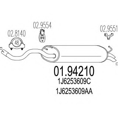 0194210 MTS(Италия) ГЛУШНИК 0194210 MTS