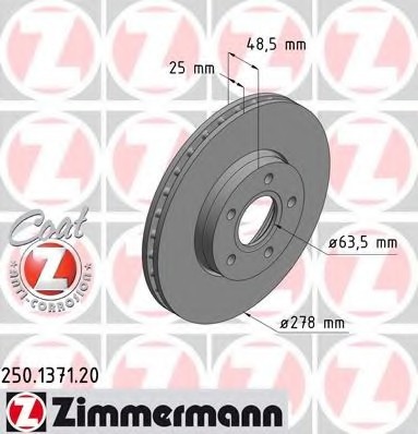 250137120 Zimmermann Диск тормозной