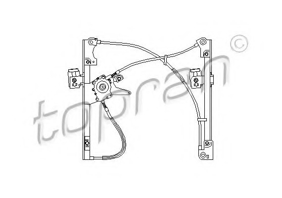 107389 TOPRAN (Germany) 107389hp-755 =15378f=jp837280006 [1h0837462a] !стеклоподьемник без двиг. пер. п. \ \ vw golf/vento 92-9