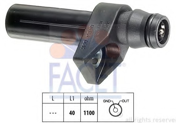 Фото датчик положения коленвала DAEWOO: KORANDO (KJ) 3.2 99-, MUSSO (FJ) 3.2 99- \ MERCEDES-BENZ: C-CLASS 90483 FACET 90483 FACET Датчик положения коленвала DAEWOO: KORANDO (KJ) 3.2 99-, MUSSO (FJ) 3.2 99- \ MERCEDES-BENZ: C-CLASS
