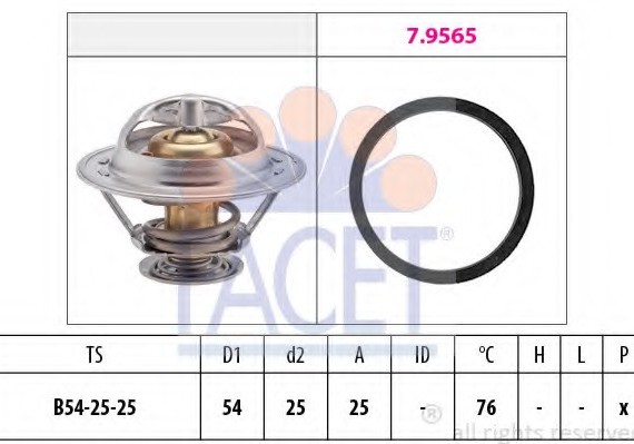 78328 FACET Термостат (з прокладкою) OPEL: ARENA Combi (THB) 2.5 D 98-01, ARENA фургон (TB, TF) 2.5 D 98-01  \  RE