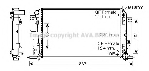 MS2445 AVA COOLING Радиатор системы охлаждения MERCEDES-BENZ: SPRINTER 3,5 c бортовой платформой/ходовая часть (906) 30