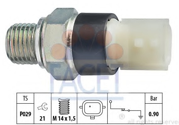 70179 FACET Датчик тиску масла RENAULT: CLIO III (BR0/1, CR0/1) 1.2 16V/1.2 16V (C/BR1J, C/BR1Q) 05-, MODUS (