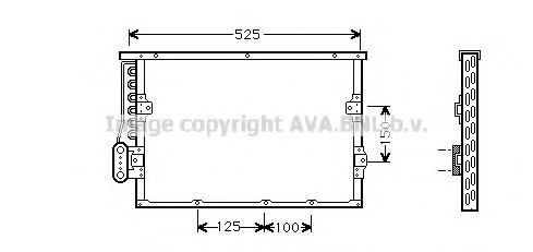 BW5191 AVA COOLING AVA BW5191_=NS94407=GR925167=8FC 351 036-221 [64538391355] !радиатор конд. \ BMW E36 2.5TDs 93-99
