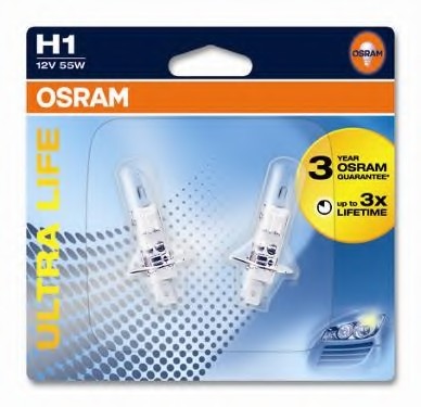 Фото 64150ult-02b_к-кт ламп! (h1) 12v 55w p14.5s галогенная увелич. срок службы (2шт. в блистере) 64150ULT02B OSRAM (Япония) 64150ULT02B OSRAM (Япония) 64150ult-02b_к-кт ламп! (h1) 12v 55w p14.5s галогенная увелич. срок службы (2шт. в блистере)
