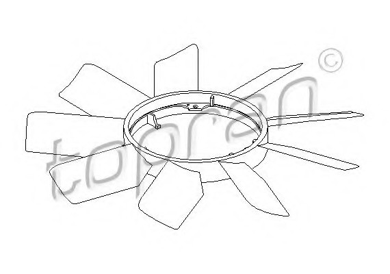 Фото крильчатка вентилятора радіатора 400997 TOPRAN (Germany) 400997 TOPRAN (Germany) Крильчатка вентилятора радіатора