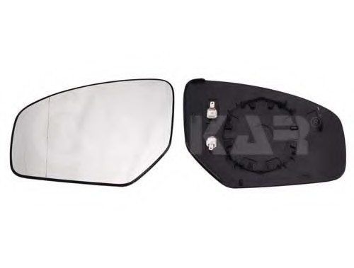 6471935 ALKAR 6471935_стекло зеркала левое! с кроншт. асферч. с подогр. \ Honda Civic IX 12>