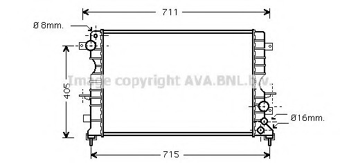 AU2165 AVA COOLING Радиатор охлаждения двигателя LR Discovery (99-) 2.5 TDi (AU2165) AVA