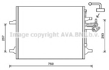 VO5166D AVA COOLING AVA VO5166D_радиатор кондиционера! с осушит. \ Volvo XC60 2.4D 08>