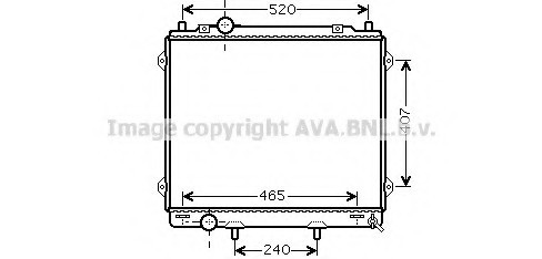 HY2162 AVA COOLING Радиатор системы охлаждения HYUNDAI: TERRACAN (HP) 2.9 CRDi 01 -