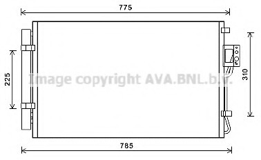 HY5311D AVA COOLING Радиатор кондиционера HYUNDAI: SANTA FE II (CM) 2.4/2.4 4x4 06-