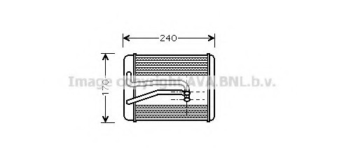 HY6119 AVA COOLING Радіатор обігрівача Hyundai Grandeur 98-/Sonata 99-/Kia Optima/Magentis 00-(Ava)