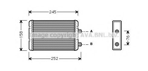 FTA6220 AVA COOLING Радиатор отопителя салона (FTA6220) AVA