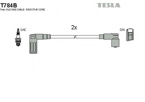 T784B TESLA (Чехия) T784B К-т дротів високої напруги (аналог T784S не виробл.)