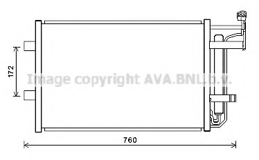 MZ5252D AVA COOLING Радиатор кондиционера MAZDA: 5 (CW) 1.8 MZR/2.0 10-