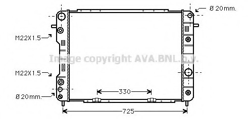 OLA2199 AVA COOLING AVA OLA2199РАДИАТОР СИСТЕМЫ Охлаждения OPEL OME