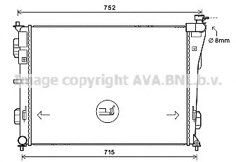 HY2379 AVA COOLING Радіатор, Система охолодження двигуна