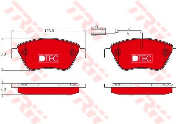 GDB1654DTE TRW / LUCAS (Германия) Гальмівні колодки TRW