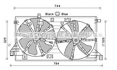Фото вентилятор РАДИАТОРА MAZDA 3 1,6 08- MZ7550 AVA COOLING MZ7550 AVA COOLING Вентилятор РАДИАТОРА MAZDA 3 1,6 08-