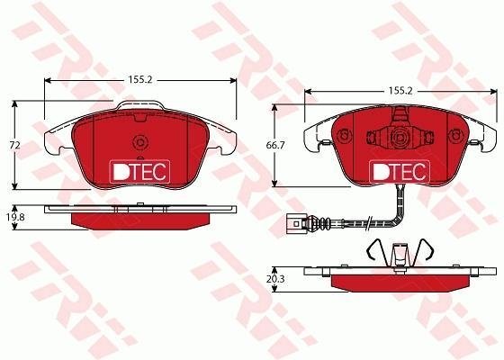 GDB1762DTE TRW / LUCAS (Германия) Гальмівні колодки TRW