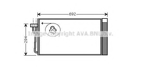 BWA5273D AVA COOLING Конденсер BMW E60/E65 2.0D-4.5D 02-