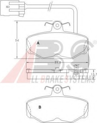 36847 ABS Тормозные колодки дисковые (1 к-т)