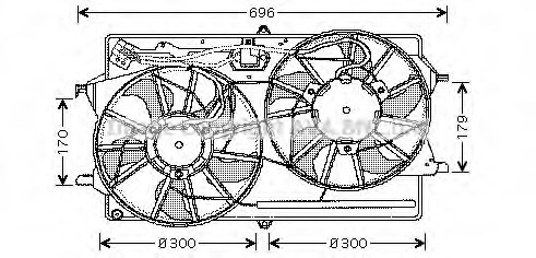 Фото вентилятор охлаждения двигателя FD7510 AVA COOLING FD7510 AVA COOLING Вентилятор охлаждения двигателя