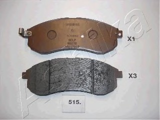 Фото колодки тормозные передние к-кт 5005515 ASHIKA 5005515 ASHIKA КОЛОДКИ ТОРМОЗНЫЕ ПЕРЕДНИЕ К-КТ