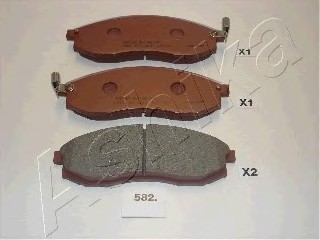 Фото колодки тормозные передние к-кт 5005582 ASHIKA 5005582 ASHIKA КОЛОДКИ ТОРМОЗНЫЕ ПЕРЕДНИЕ К-КТ