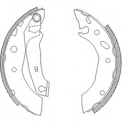 4507.01 Remsa Колодка гальм. барабан. FORD/MAZDA ESCORT/KA/PUMA/121 задн. (вир-во Remsa)