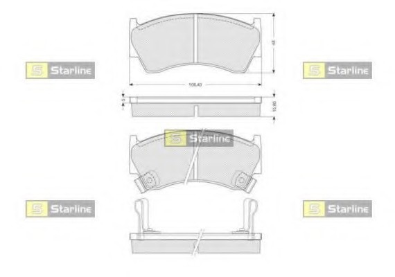 BD S139 Starline Тормозные колодки. к-кт.