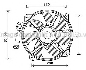 RT7563 AVA COOLING Вентилятор РАДИАТОРА