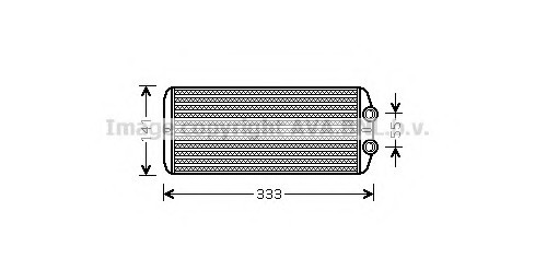 PEA6312 AVA COOLING Радіатор отопителя