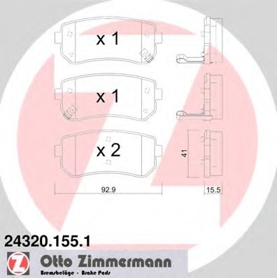 243201551 Zimmermann Гальмівні колодки