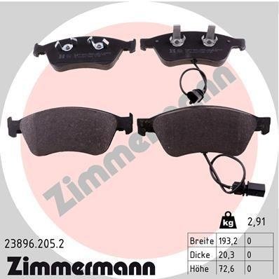 238962052 Zimmermann Гальмівні колодки