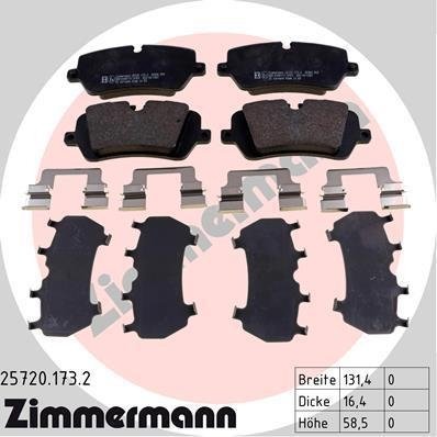 257201732 Zimmermann Колодки тормозные